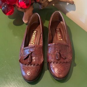 Borelli brown leather shoes made in Brazil